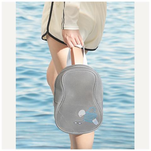 Borsa Da Nuoto A Separazione Asciutto-bagnato Borsa Da Toilette In Pvc Borsa Sportiva Grey - Foto 3