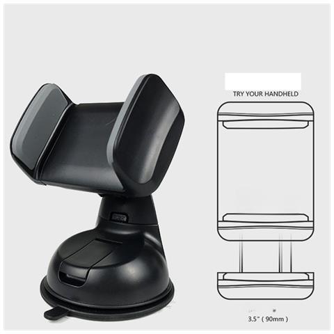 Supporto Auto Con Ventosa Nero Compatibile Con Telefoni Da 3.5 A 7.2 Pollici E Navigatori Gps - Foto 5