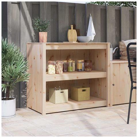 Mobile da cucina con lo scaffale Marrone 106 x 55 x 92 cm - Foto 2