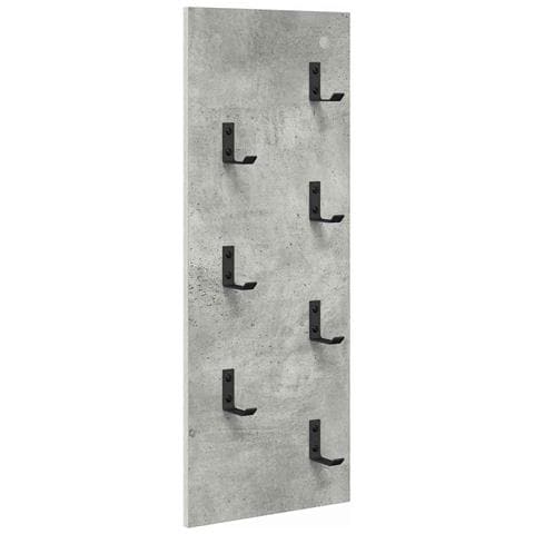 Appendiabiti a muro Grigio cemento 30 x 1.5 x 80 cm - Foto 1