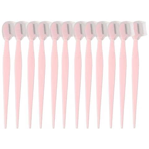 12 Pz Rasoio Sopracciglia Aggiornato Con Pettine Pink - Foto 1