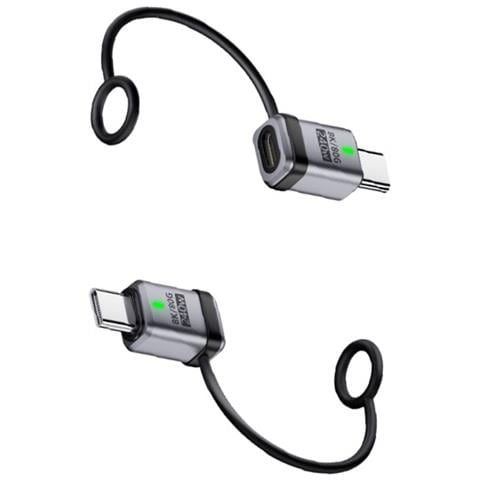 Adattatore Dritto Da Femmina Type-c A Maschio Type-c 240w 120gbps - Confezione Da 2 Silver - Foto 3