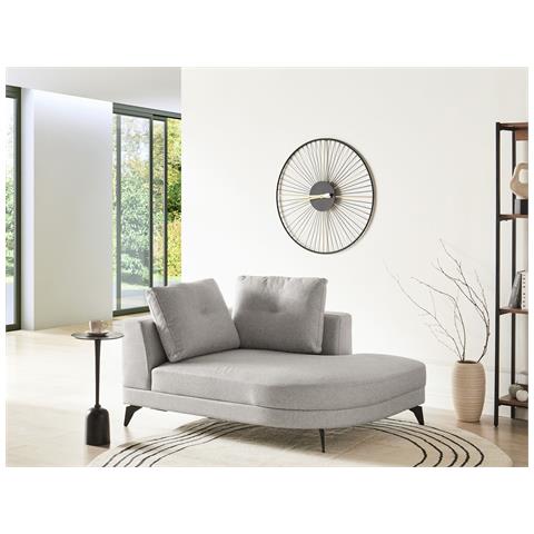 Chaise Longue Marum Lino Sintetico Grigio - Foto 1
