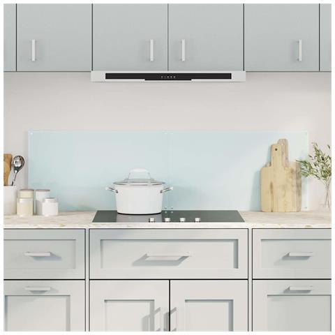 Paraschizzi per Cucina 2 pz Bianchi 70x40 cm in Vetro Temperato - Foto 2