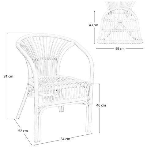 Poltrona Sedia Da Giardino Maya In Legno Di Bambu E Vimini Naturale - Foto 6