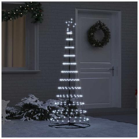 Albero di Natale LED Bianco freddo 71 x 71 x 184.5 cm Metallo - Foto 2