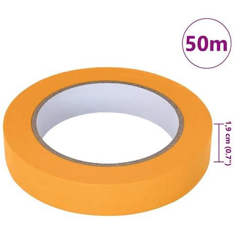 Nastri Adesivi per Pittori 12 pcs Giallo 19mm x 50m Carta - Foto 8