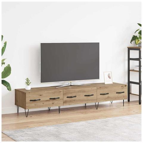 Mobile TV rovere artigianale 150 x 36 x 30 cm Legno multistrato - Foto 2