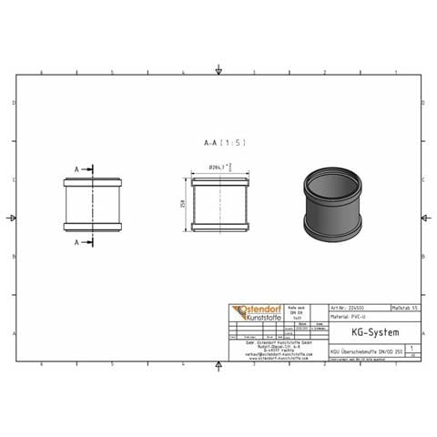 Manicotto Kg Dn 250  Giunto Per Tubi Di Scarico - Foto 2