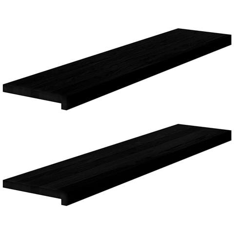 Gradini 2 pz Marrone Scuro 110x25x2 cm Legno Massello Rovere - Foto 1