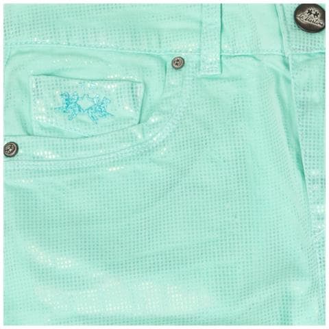 Pantaloni Lucidi Elasticizzati Con Basso Con Taglio Skinny Jwt010 Donna - Foto 2