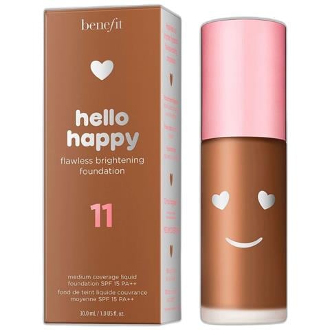 , Hello Happy, Illuminante, Fondotinta Liquido, 11, Neutro Scuro, Spf 15, 30 Ml - Foto 1