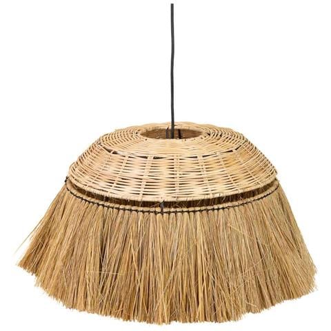 Plafoniera Fibra Naturale Marrone 50x50 - Foto 1