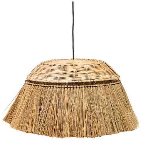 Plafoniera Fibra Naturale Marrone 50x50 - Foto 2