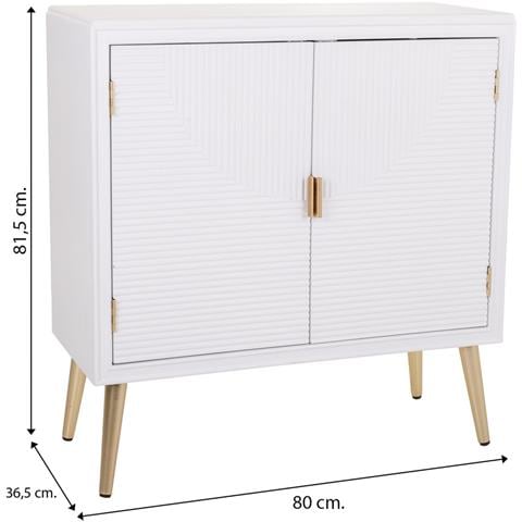 Mobile Da Ingresso In Legno Bianco 80x36,5x81,5h - Foto 6