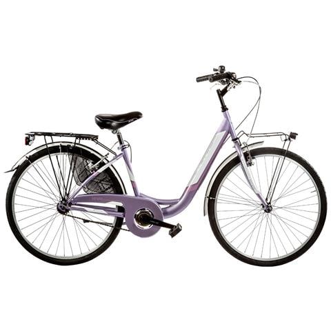 Bici Da Donna Misura 26 X 1,75 Bicicletta Linea Venere City Bike Senza Cambio 1v Completa Di Accessori Con Luci A Led - 40 Viola - Foto 1