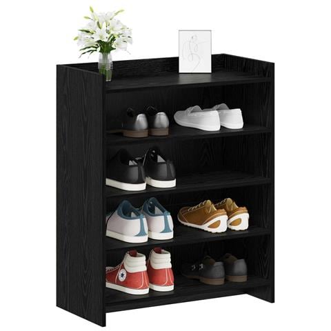 Mobile per scarpe Rovere Nero 73,5 x 36 x 92 cm - Foto 2