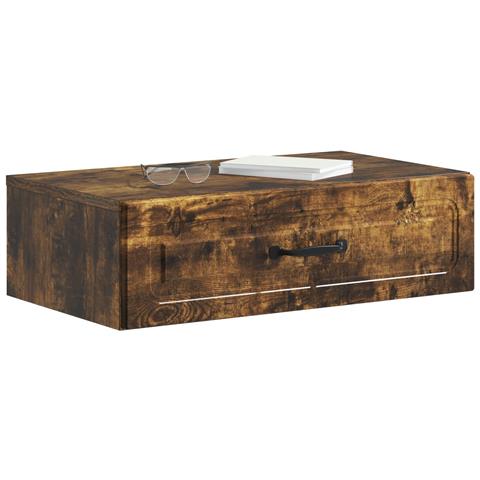 Tavolino da Parete Laterale Rovere Fumo 59 x 34,5 x 17 cm - Foto 2