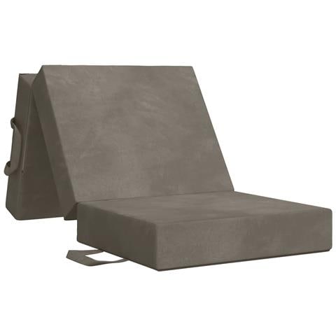 Divano Letto Pieghevole 75 x 67 x 45 cm Grigio Chiaro - Foto 1