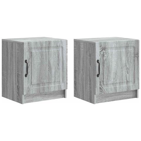 Armadio da Notte 2 pcs Grigio Sonoma 43 x 34,5 x 47 cm - Foto 1