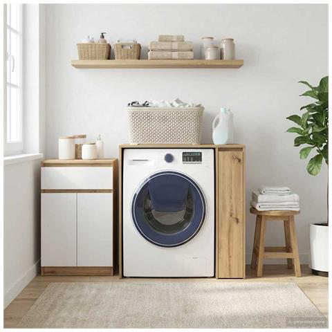 Mobiletto per lavatrice Rovere artigianale 87 x 60 x 89 cm - Foto 2