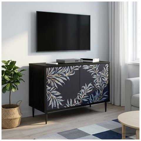 Mobile TV DOKKUM 69 x 33 x 50,5 cm Rovere Nero - Foto 2