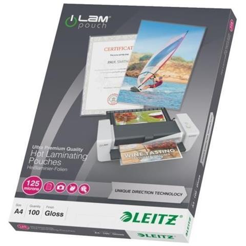 100 pouches ilam a4-216x303mm 125micron leitz - Foto 2