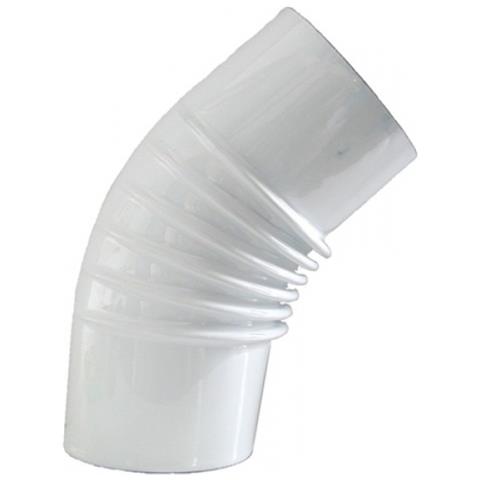 Gomito Smalt. Bianco 45° Cm 10 - Foto 2