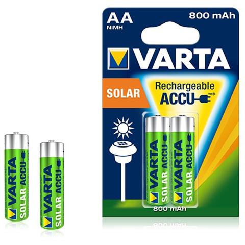 Batteria Ric. Aa 2pz 800mh Longlife Solar Accu - Foto 1