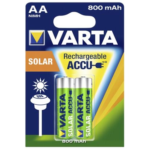 Batteria Ric. Aa 2pz 800mh Longlife Solar Accu - Foto 2