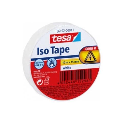 pz. 1 Nastro isolante bianco10m 15mm 56192-00011-02 - Foto 1