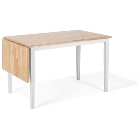 Tavolo Da Pranzo In Legno Bianco 119 X 75 Cm Louisiana - Foto 15