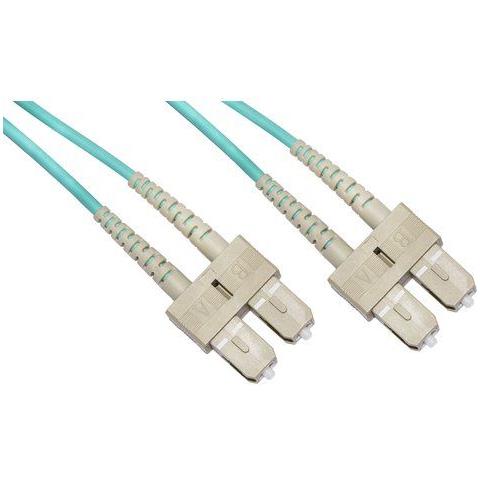 Cavo Fibra Ottica Sc A Sc Multimode Duplex Halogeenfree Lszh Classe Om3 50/125 1mt - Foto 1