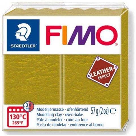 St Fimo Leather-effect 8010-519 - Pasta Da Modellare Che Si Indurisce In Forno, Per Oggetti Creativi In Similpelle, Effetto Pelle E Tatto, Colore: Verde Oliva - Foto 8