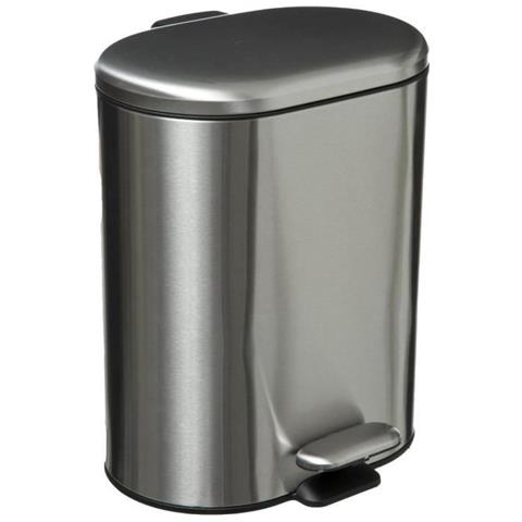 Pattumiera In Acciaio Siliflex - 6 L - Argento - Foto 1