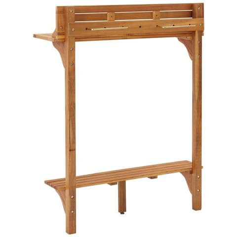 Tavolo Da Bar Da Balcone 90x37x122,5 Cm In Massello Di Acacia - Foto 9