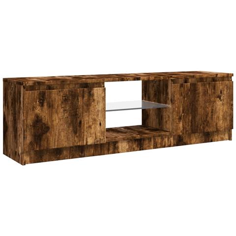 Mobile Porta TV con Luci LED Rovere Fumo 120x30x35,5 cm - Foto 10