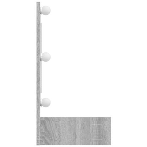 Mobile A Specchio Con Led Grigio Sonoma 90x31,5x62 Cm - Foto 10