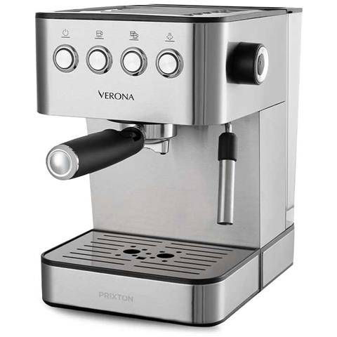 Macchina Da Caffè Espresso Verona - 20 Bar - Potenza 850 W - Portafiltro Con Doppia Uscita - Vaporizzatore Integrato Per Riscaldare E Schiuma - Acciaio Inossidabile - Foto 1