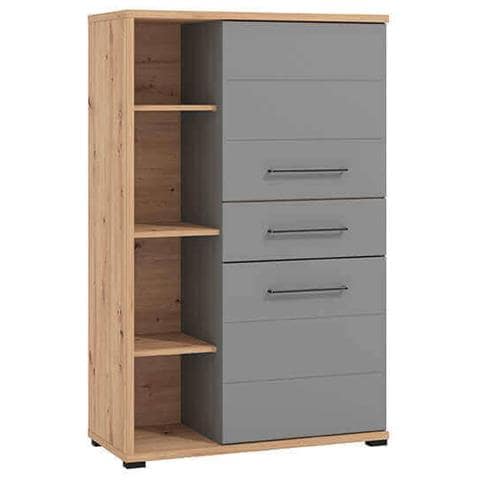Jaddie - Credenza Due Ante Un Cassetto Moderno In Legno - Foto 1