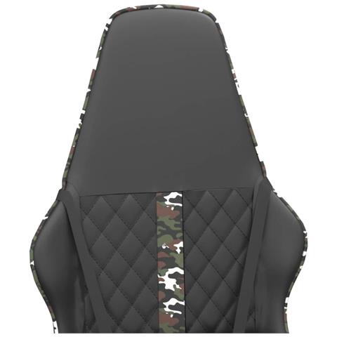 Sedia Da Gaming Nero E Mimetico In Similpelle - Foto 9