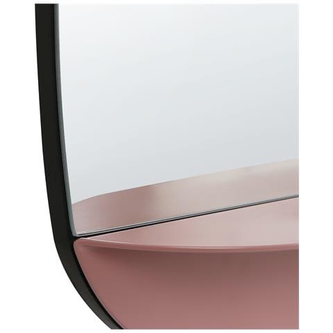 Specchio Da Parete Con Ripiano Dosnon 80 Cm 50 Cm Metallo Rosa - Foto 2