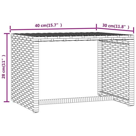 Lettino Prendisole 1 Pz Con Tavolino Nero In Polyrattan - Foto 10