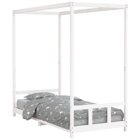 Giroletto per Bambini Bianco 90x200cm in Legno Massello di Pino - Foto 2