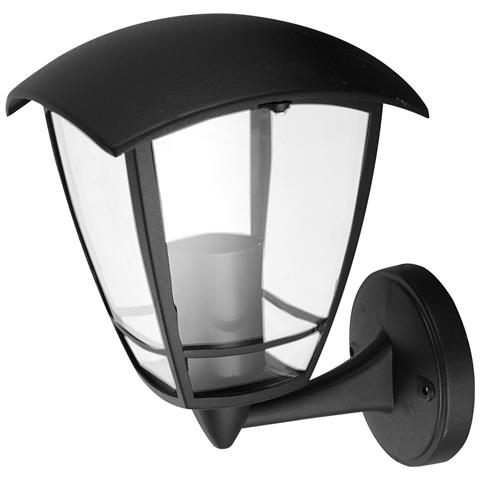 Lanterna A Muro Per Esterno In Alluminio Nero Attacco E27 Con Braccio Superiore O Inferiore Selene - Braccio Inferiore - Foto 1