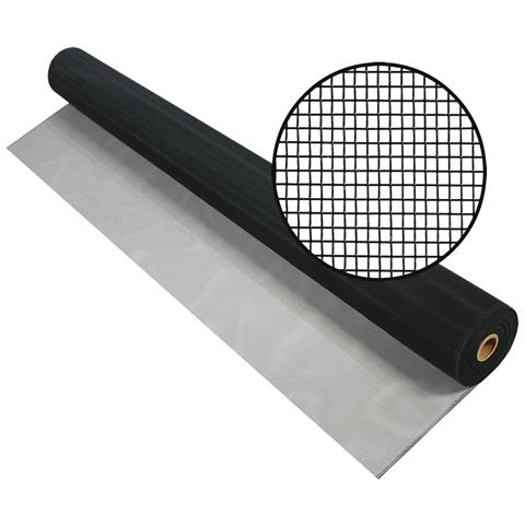 Zanzariera In Alluminio Finitura Brillante Rotolo 30,5 Mt. - 120 Cm. Black - Foto 1