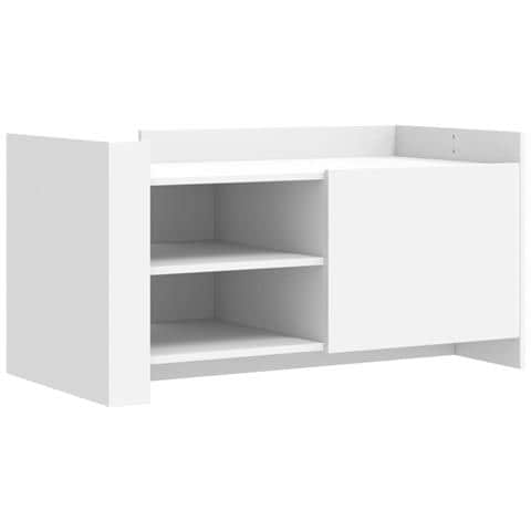 Tavolino Da Salotto Bianco 100x50x50 Cm In Legno Multistrato - Foto 2