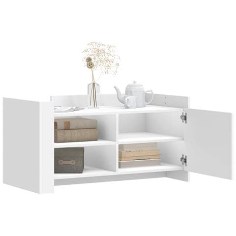 Tavolino Da Salotto Bianco 100x50x50 Cm In Legno Multistrato - Foto 3