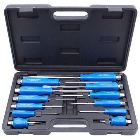 Set 12 Cacciaviti A Testa Battente Cacciavite Impatto Ferro In Valigetta - Foto 1