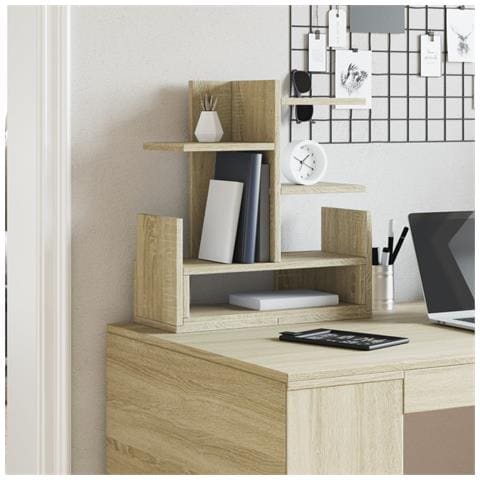 Organizer Scrivania Rovere Sonoma 49x20x52,5 Cm Multistrato - Foto 3